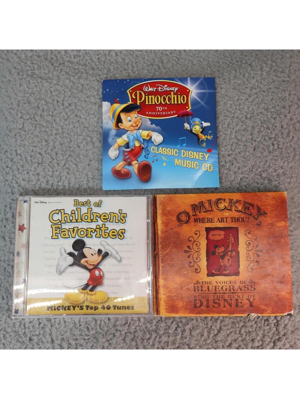 Disney CDs #3 Audio Lot Mickey Where Art Pinocchio 70th